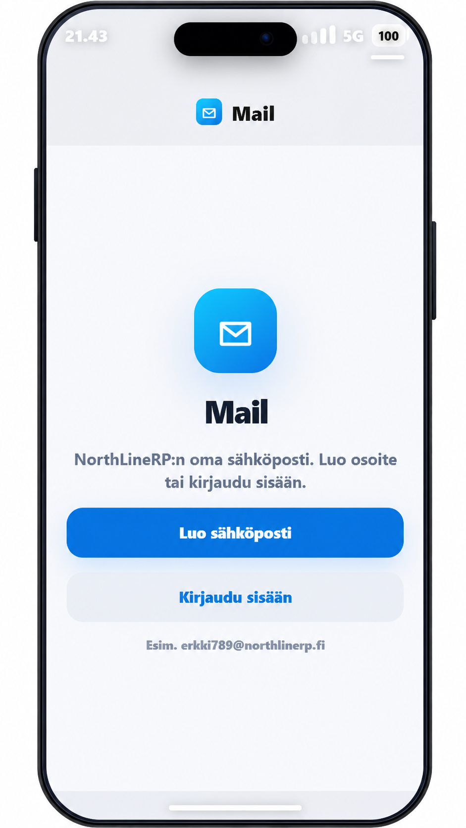 NorthLineRP puhelimen lukitusnäyttö